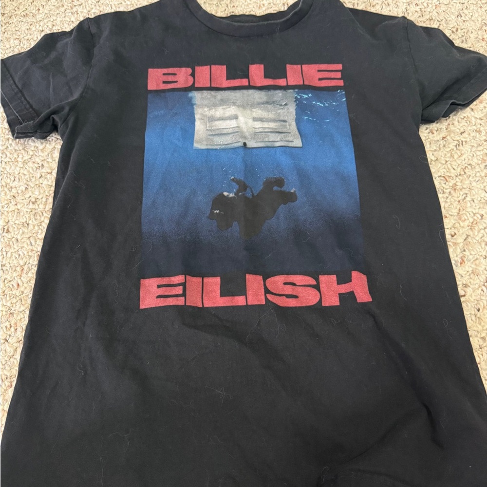 Billie Eilish T-shirt (hit me hard and soft) 2024 Music Tee black Adult small